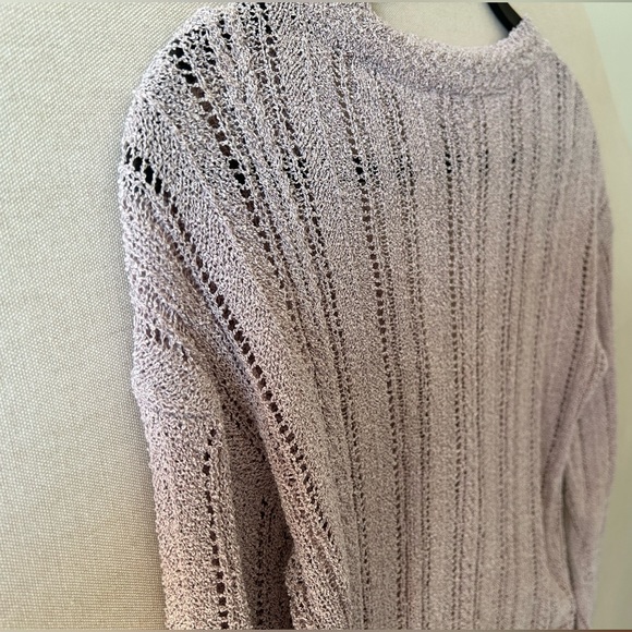 ASTR the Label- Wrap Front Pointelle Sweater in Lavender- Size XS - Picture 4 of 9